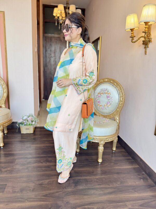 peach mal chanderi
