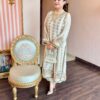 pure crushed tissue ivory suit
