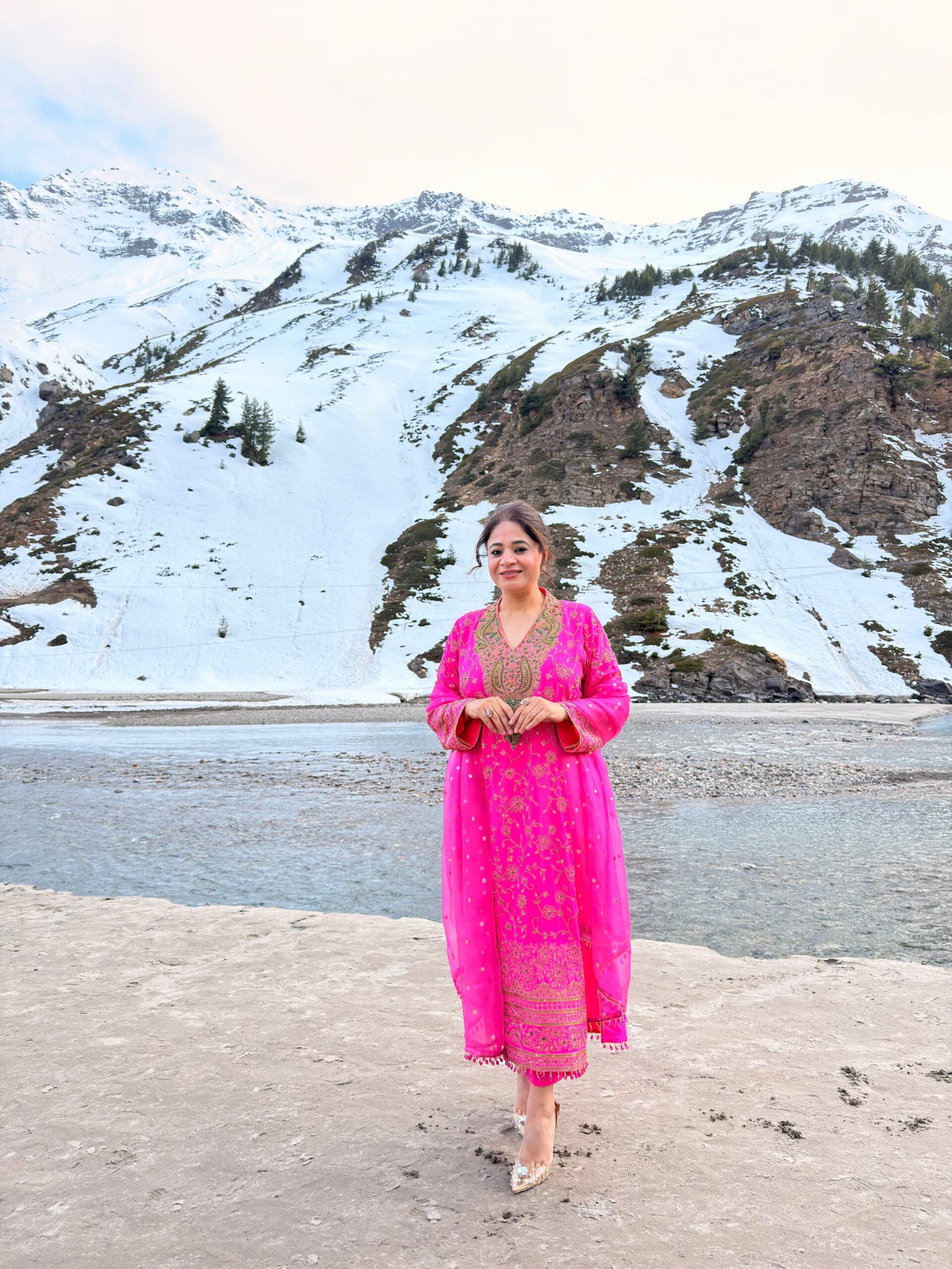 hot pink pure crepe embroidered suit hot pink pure crepe embroidered suit