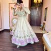pure crushed tissue anarkali suit