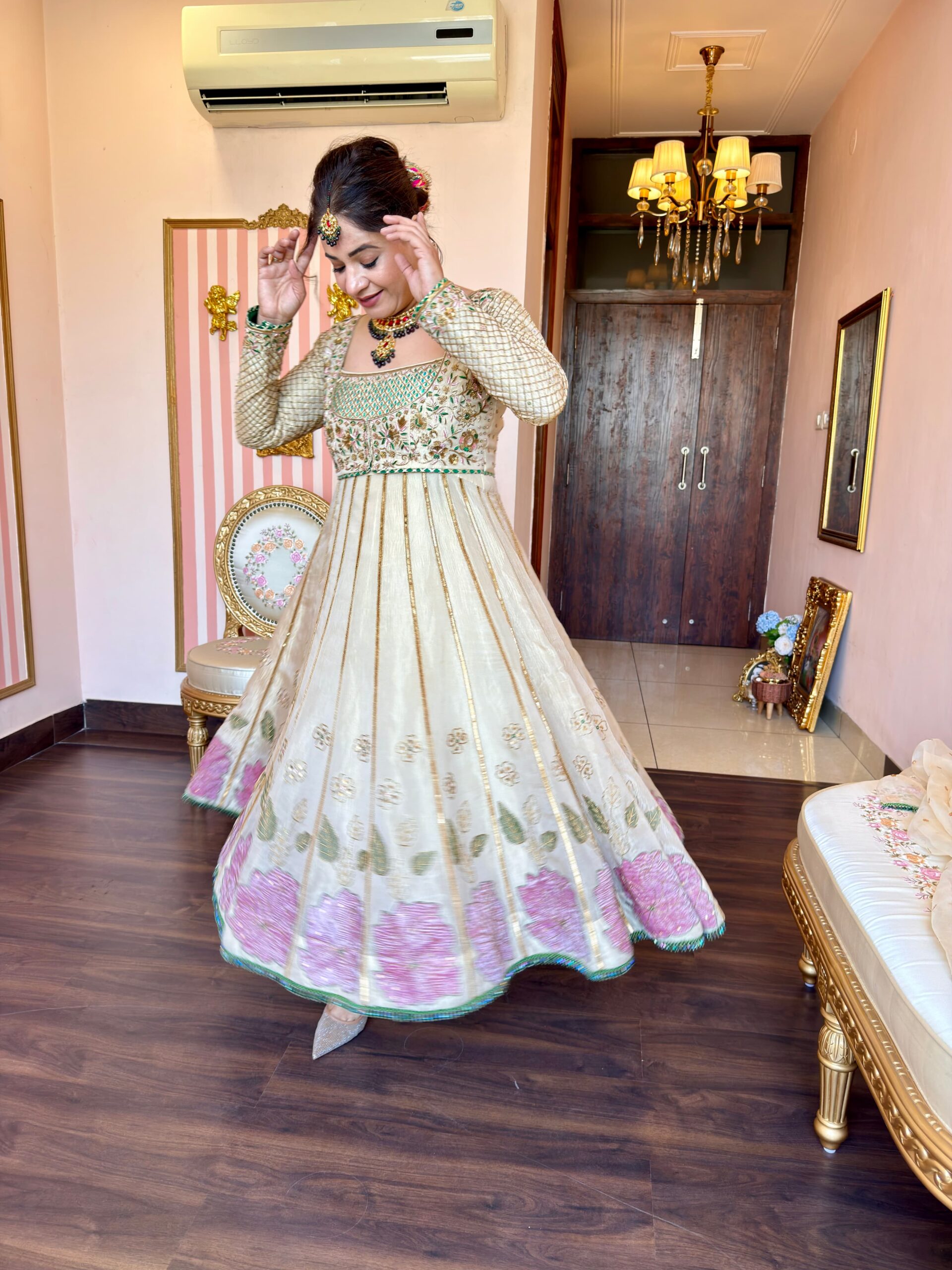 pure crushed tissue anarkali suit pure crushed tissue anarkali suit