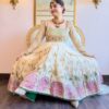 pure crushed tissue anarkali suit