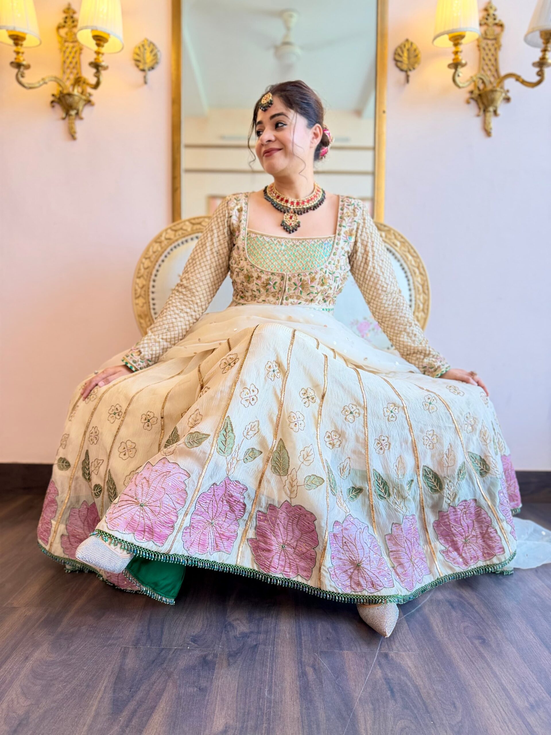 pure crushed tissue anarkali suit pure crushed tissue anarkali suit
