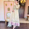 pure crushed tissue anarkali suit