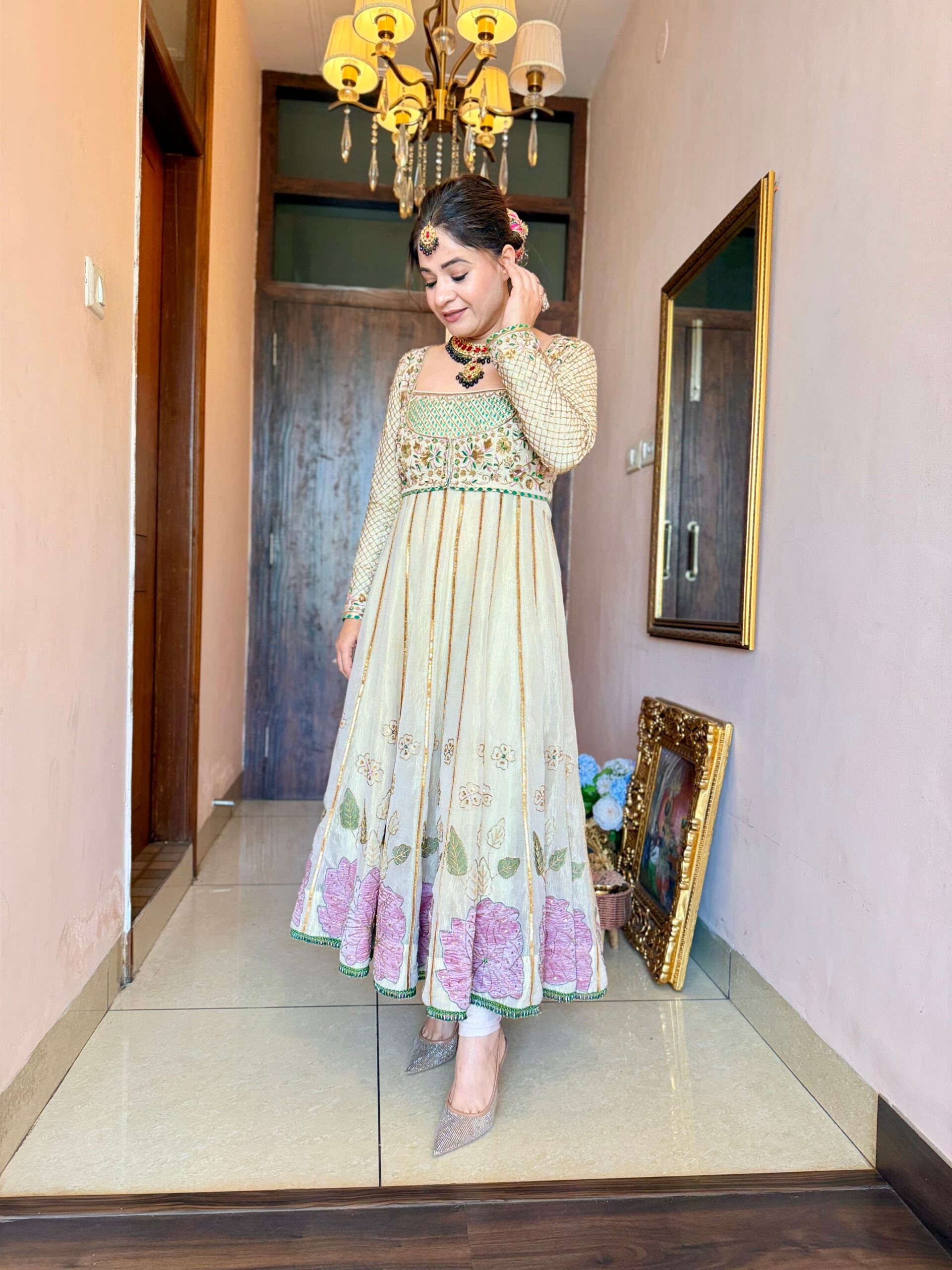 pure crushed tissue anarkali suit pure crushed tissue anarkali suit