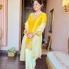 zarqaa mustard festive suit