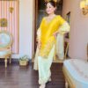 zarqaa mustard festive suit