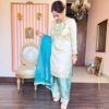 naaz ivory & turquoise ensemble