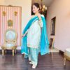 naaz ivory & turquoise ensemble