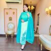 meher aqua embroidered suit