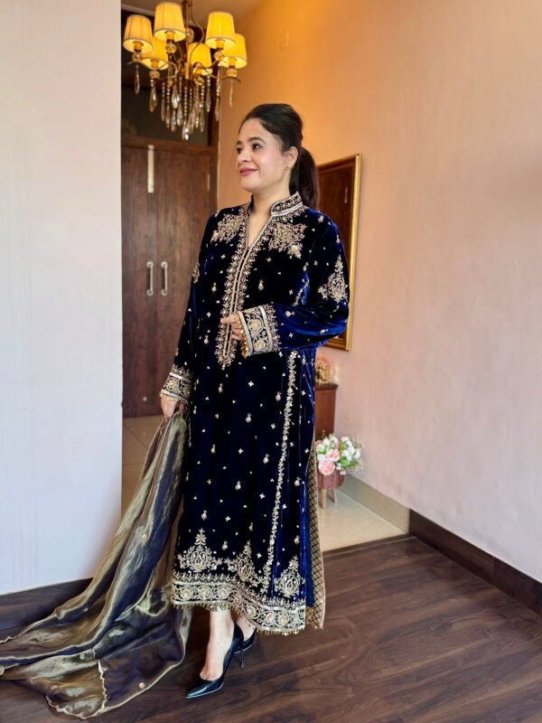royal midnight velvet suit