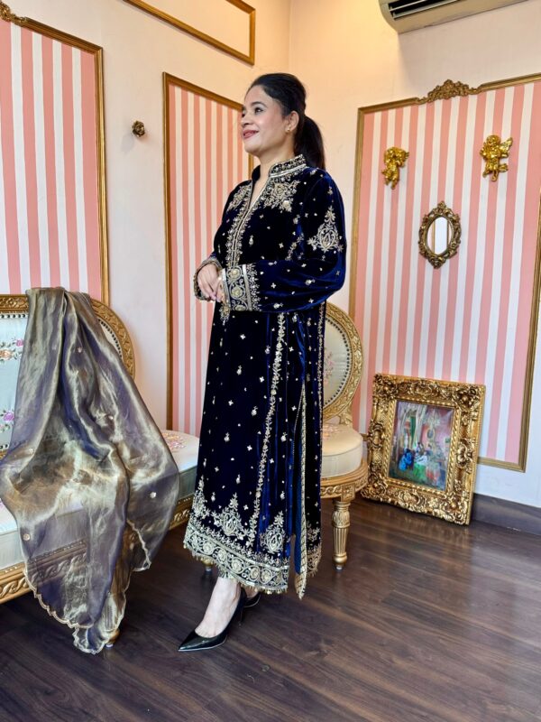 royal midnight velvet suit