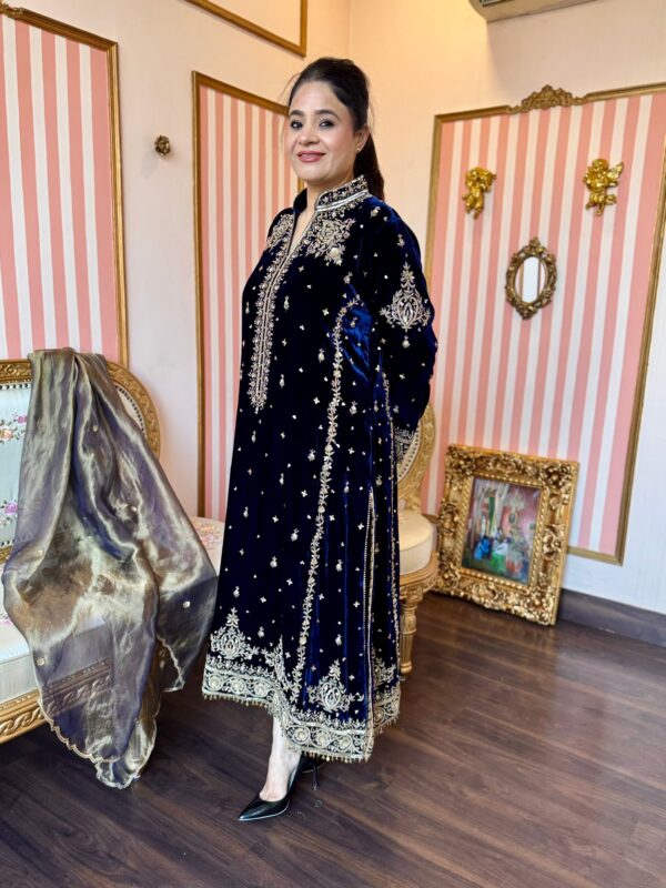 royal midnight velvet suit