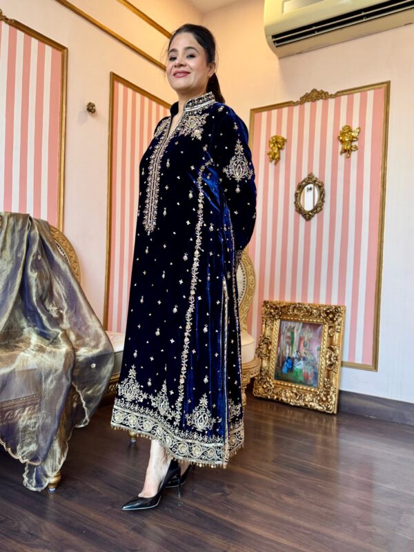 royal midnight velvet suit