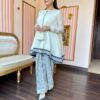 elina white & blue chanderi farshi salwar suit
