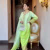 parrot ombré aari work suit