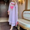 gulbahar lilac embroidered suit