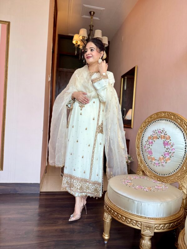 moonlight ivory embroidered suit