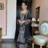 ruhani black embroidered suit
