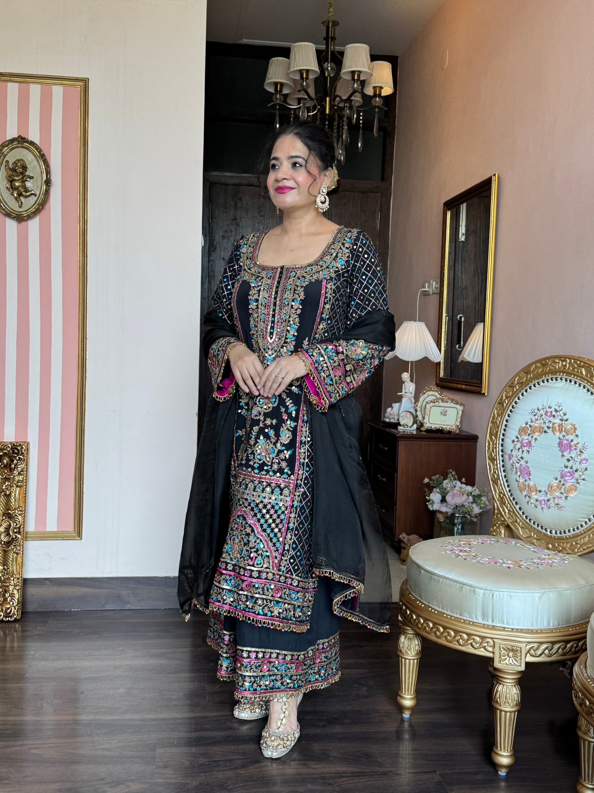 ruhani black embroidered suit ruhani black embroidered suit