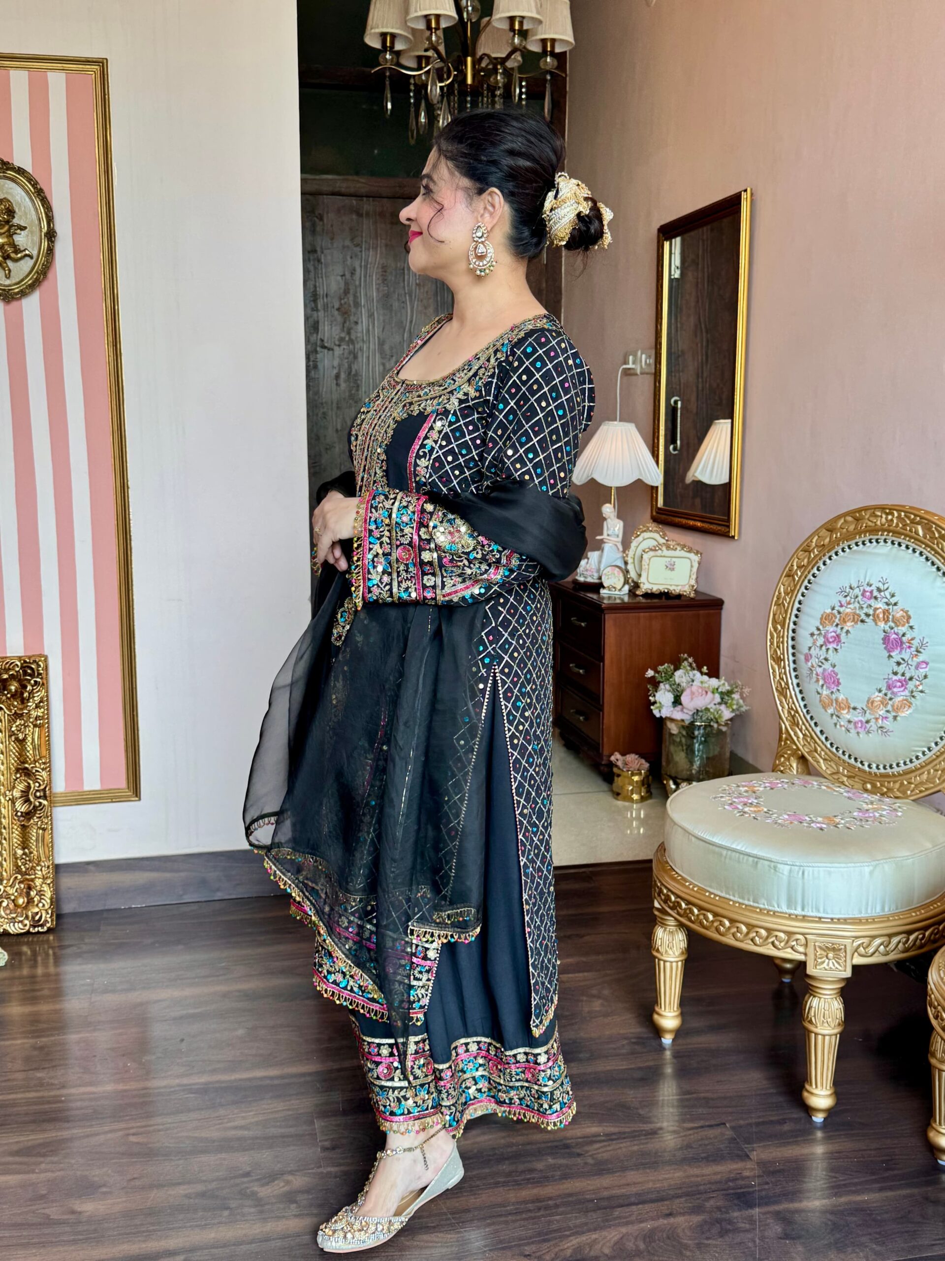 ruhani black embroidered suit ruhani black embroidered suit