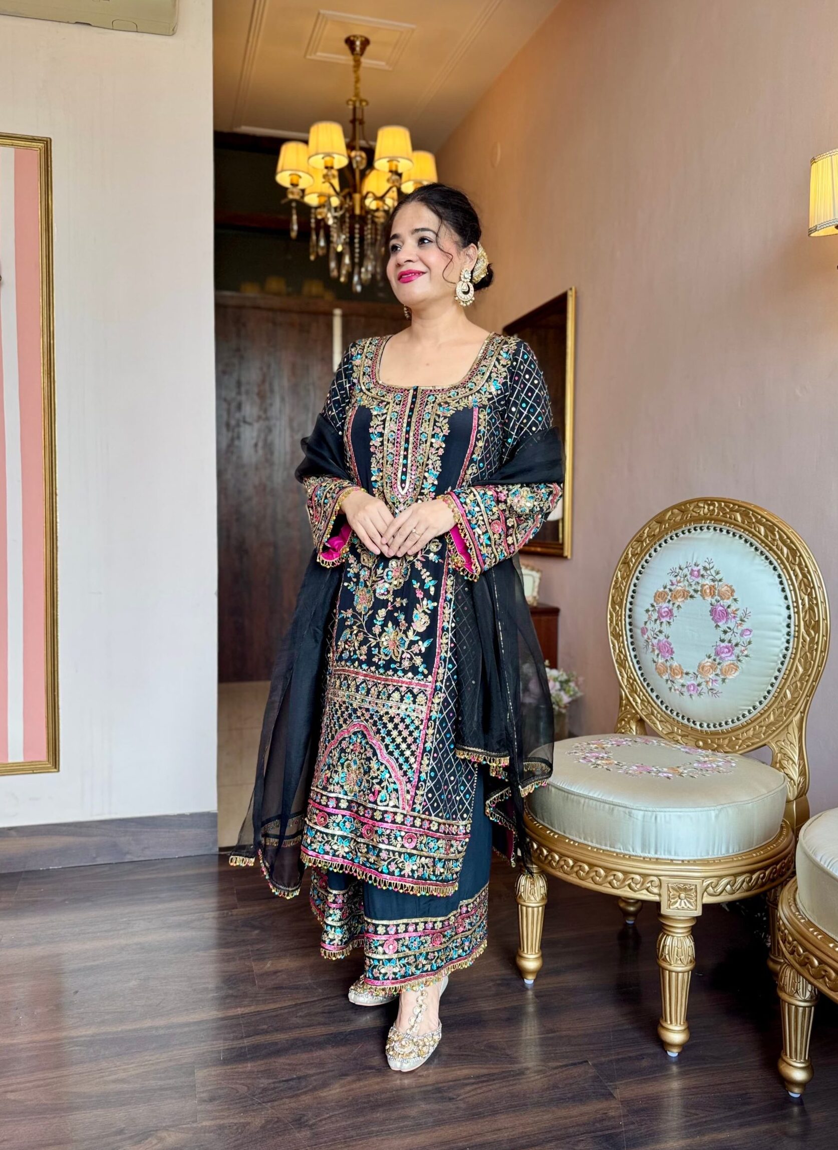 ruhani black embroidered suit ruhani black embroidered suit