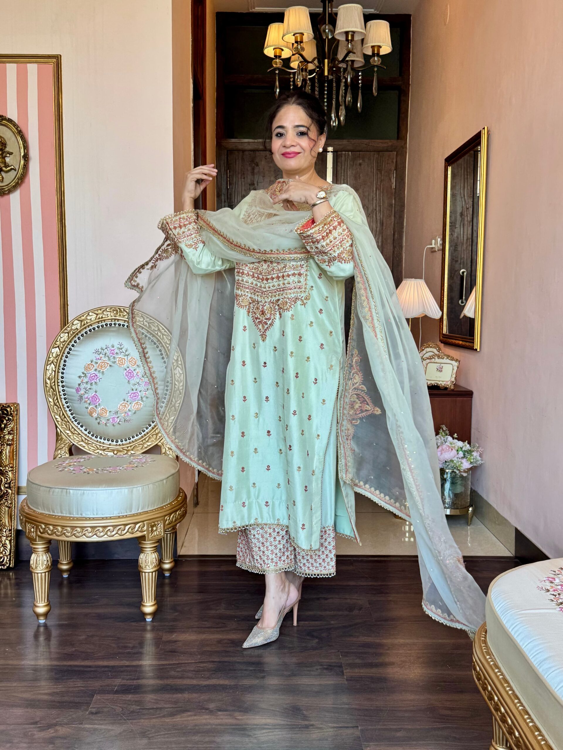 noor mint thread embroidered suit noor mint thread embroidered suit