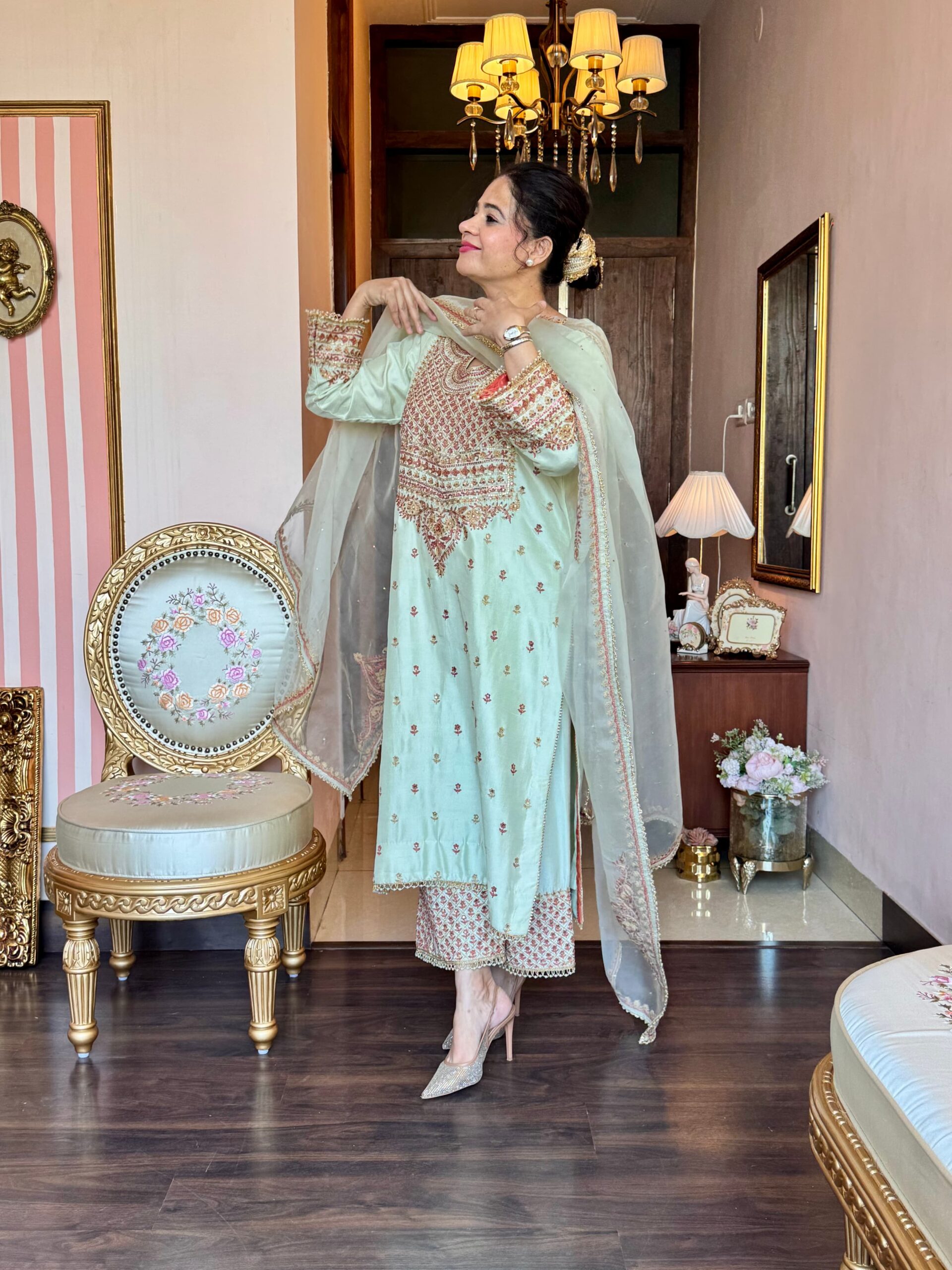 noor mint thread embroidered suit noor mint thread embroidered suit