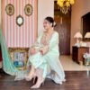 noor mint thread embroidered suit