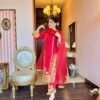 surkh red embroidered suit set