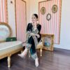 zarina emerald velvet suit