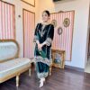 zarina emerald velvet suit
