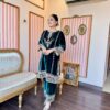 zarina emerald velvet suit