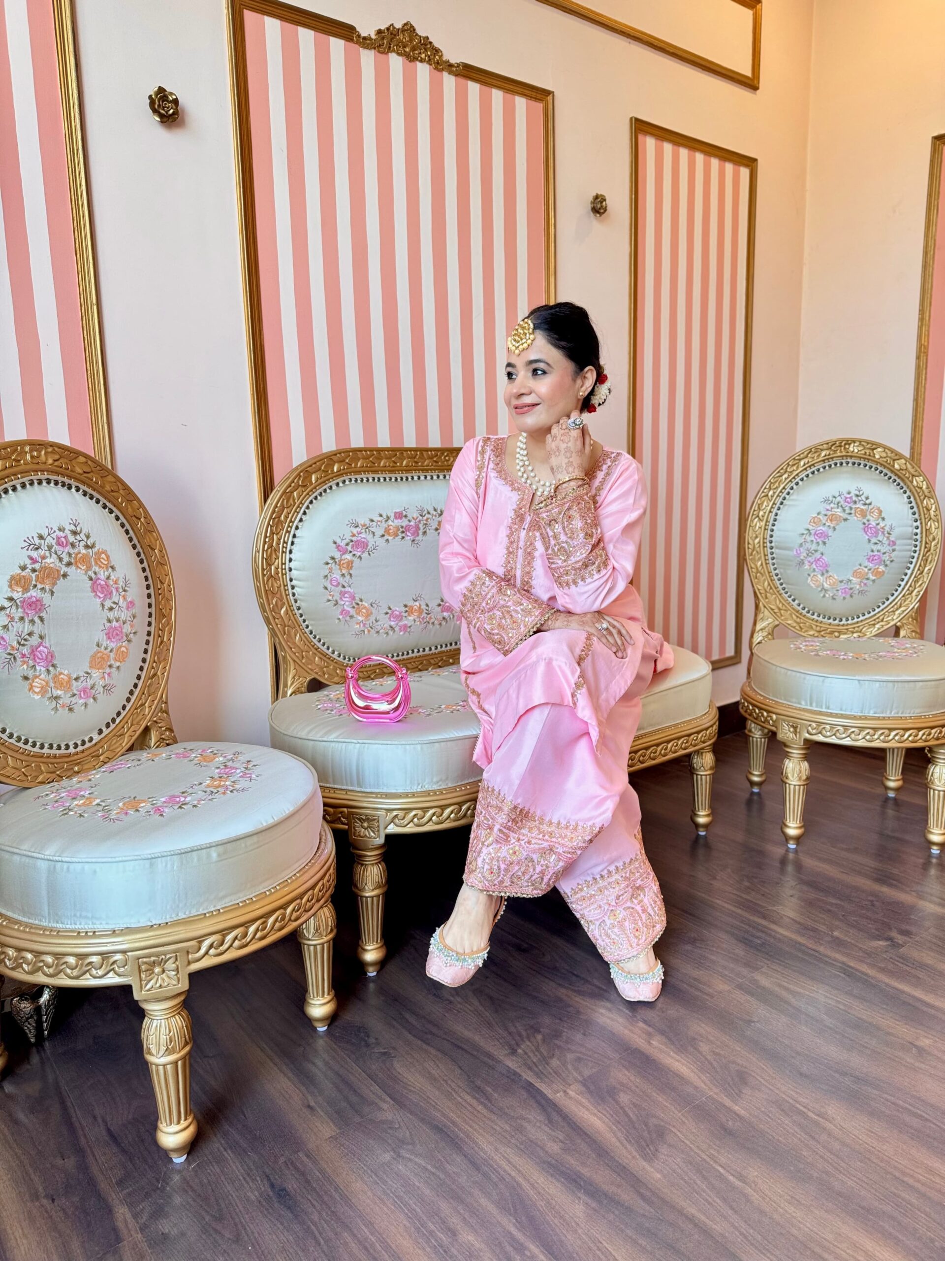 blush pink aari work suit blush pink aari work suit