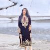 midnight noir embroidered velvet kaftaan