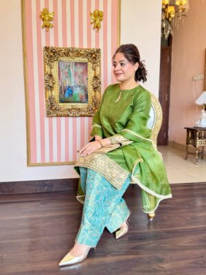 Mehndi Green Salwar Suit