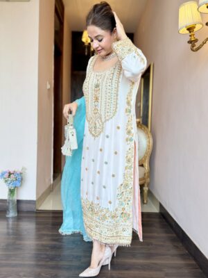 Peach Muse Pure Dupion Silk Suit