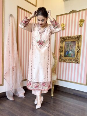 Blush Affair Dupion Silk Suit