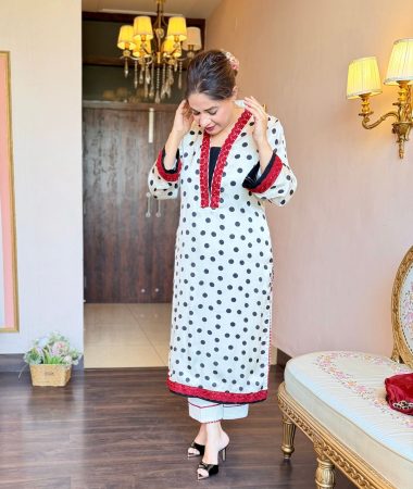 noir polka grace suit