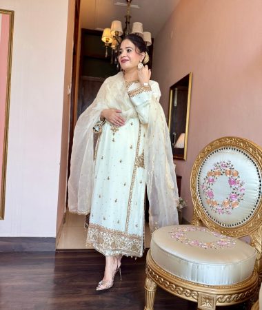 moonlight ivory embroidered suit